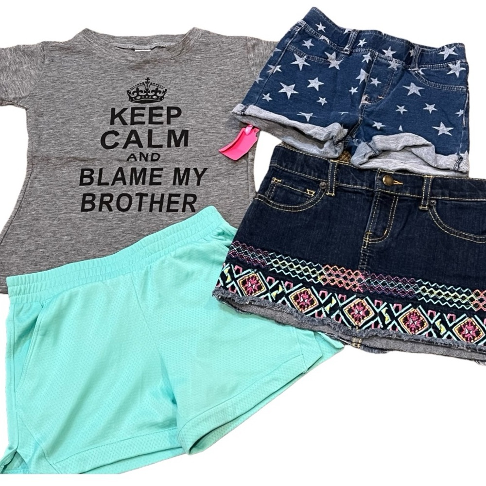 LUCKY BRAND, LEVI’S size 6 shorts, skirt, t-shirt